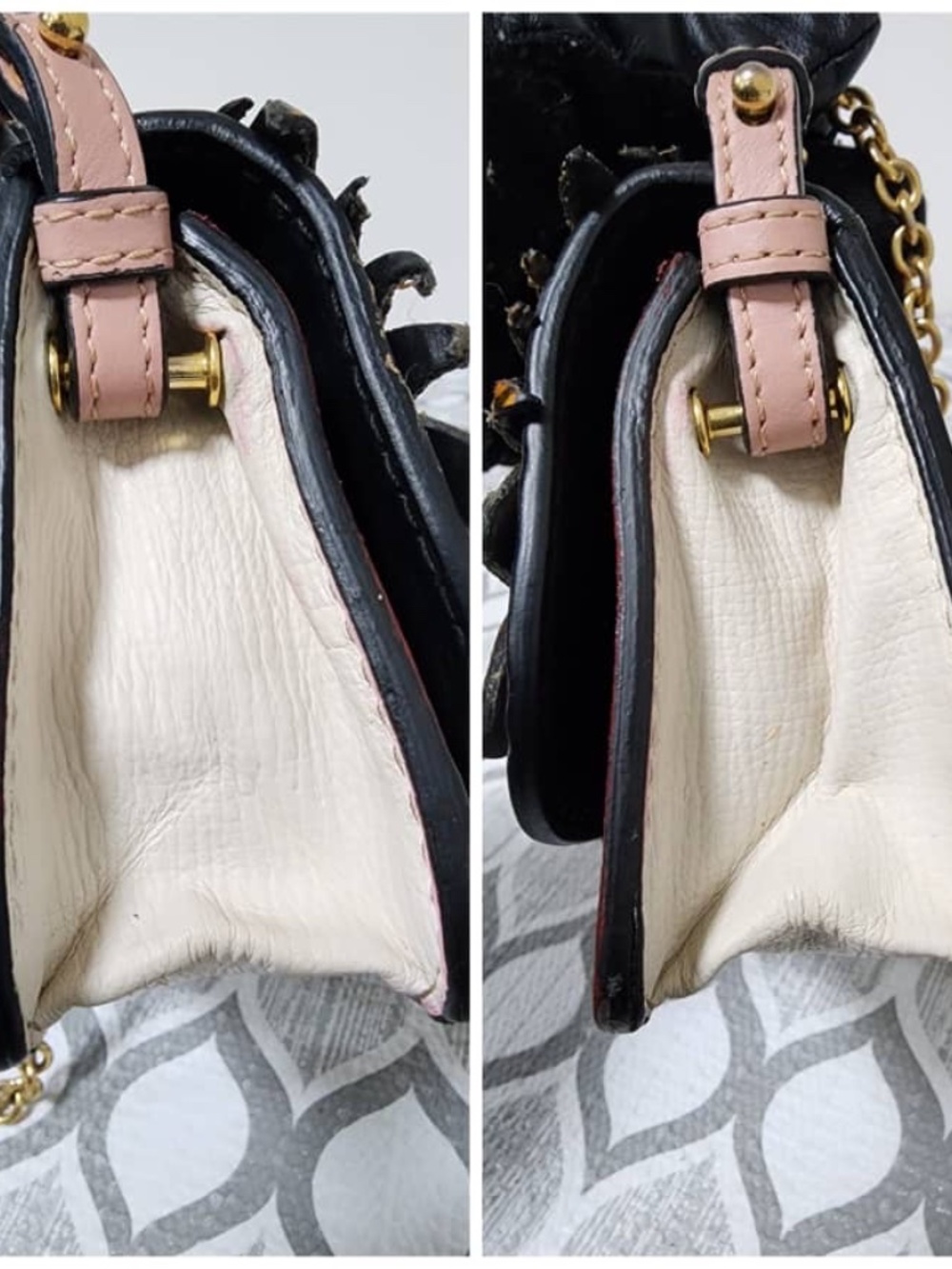 Authentic Burberry Owl Chain-Linked Crossbody Bag Multicolored - Picture 9 of 15